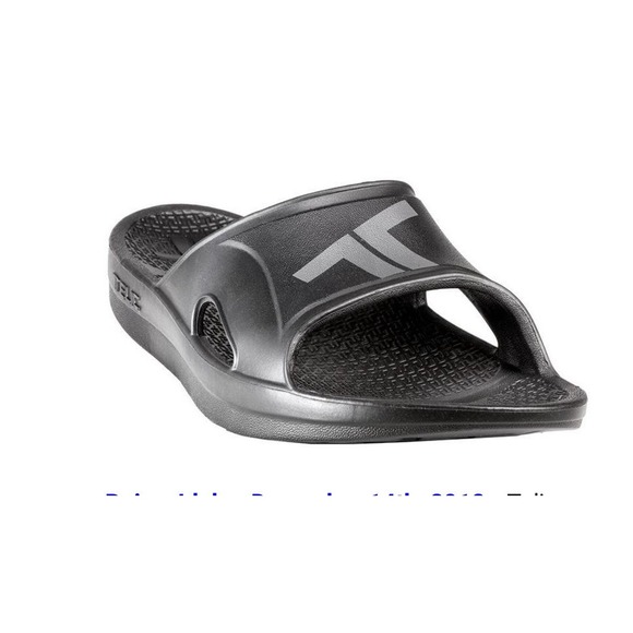 NEW TELIC Recharge Comfort Recovery Sandal Lightweight Waterproof in Black sz.M - Picture 1 of 6